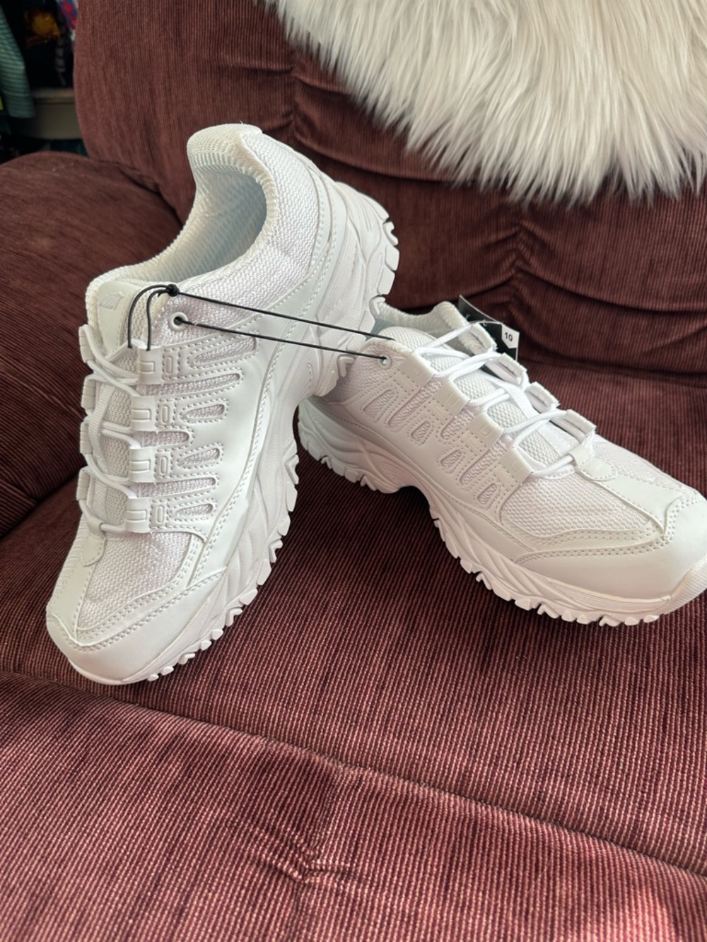 NWTS Avia White Womens Elevate Athletic Low-Top Walking Sneakers Sz 10 - Picture 4 of 11